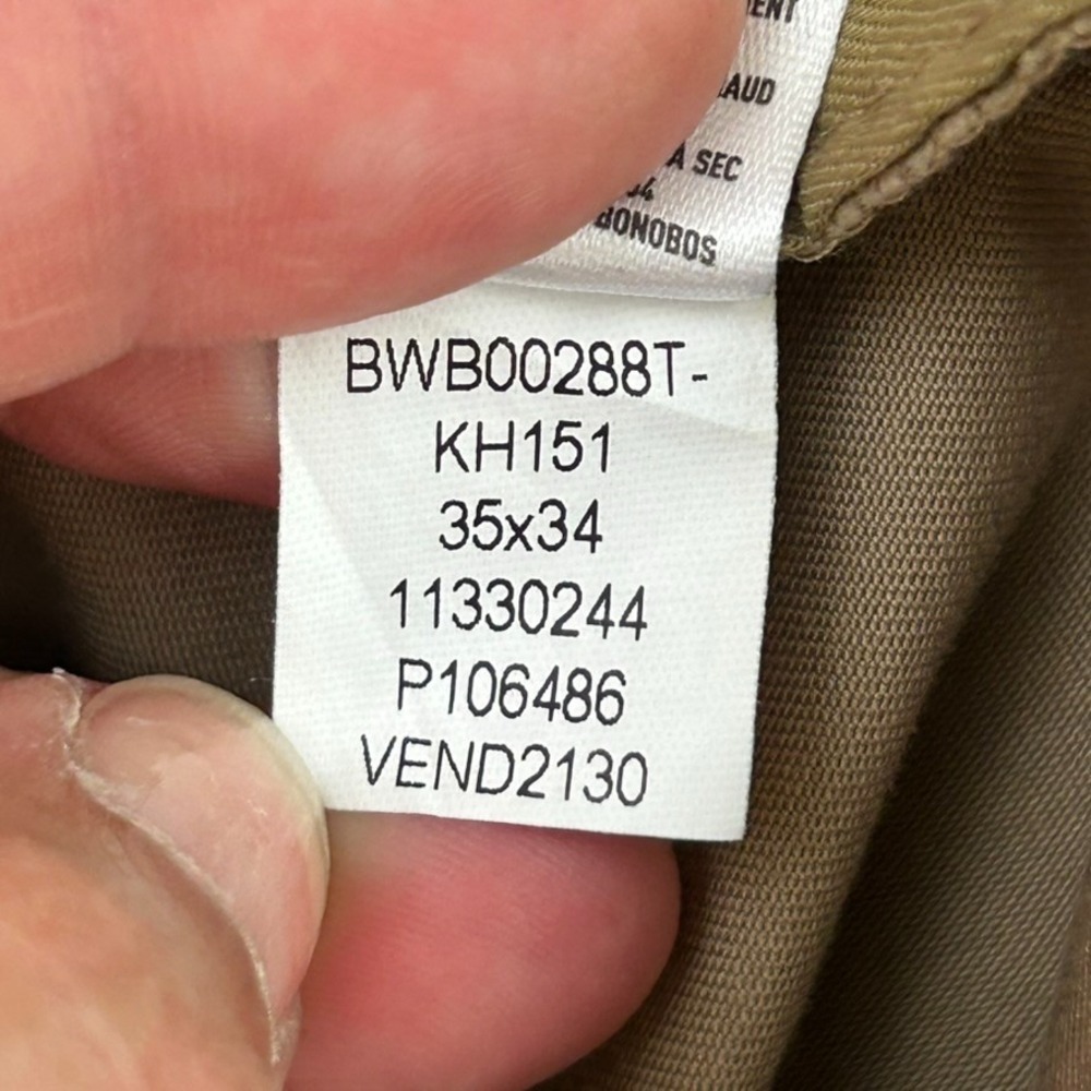 Bonobos Thursday Weekend Warrior Tailored Chino Pants Mens 35X34 Khaki Preppy - Picture 9 of 10